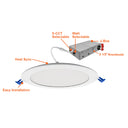 Envision LED-SL-PNL-8R-3P22HL-5CCT-WH 8" Round Slim Panel Wafer Downlight, 22/18/12w, White
