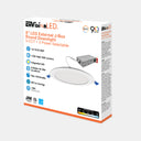 Envision LED-SL-PNL-8R-3P22HL-5CCT-WH 8" Round Slim Panel Wafer Downlight, 22/18/12w, White
