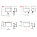 Envision LED-ARL3-ARC-3P300-TRI-BL-UNV-PC Large Architectural Flood: Arcy-Line, 300/240/180w, Black