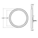 Envision LED-SLSM-9R-18W-5CCT-WH 9" Surface Mount Round: Slim, White