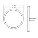 Envision LED-SLSM-12R-3P24-5CCT-WH-UNV 12" Surface Mount Round: Slim Universal, 24/20/18w, White