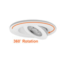Envision LED-SL-FLT-4R-9W-5CCT-WH-UNV 4" Floating Gimbal Downlight (Canless) White Round Module