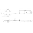 Envision LED-SL-FLT-4R-9W-5CCT-WH-UNV 4" Floating Gimbal Downlight (Canless) White Round Module