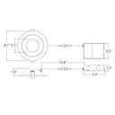 Envision LED-SL-FLT-6R-13W-5CCT-WH 4" Floating Gimbal Downlight (Canless) White Round Module
