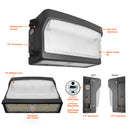 Envision LED-WPF-FC-21-3P100-TRI-BL-PC Wall Pack: Full-FC-Line, 100/80/60W, Black