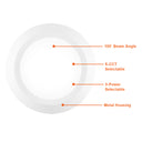 Envision LED-CDSK-12-3P35-5CCT-WH 12" Disk Lite High Lumen: Cusp-Line, 35/30/25w, White