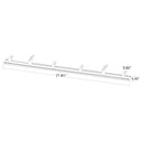 Envision ALIN2-6FT-TRIM-BL 6' Recessed Trim Bracket - Black, White
