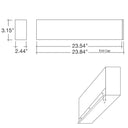 Envision LED-ALIN2-2FT-3P25-D-5CCT-WH-RTK 2' Architectural Linear Downlight, 20/15/10w, White