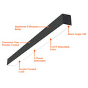 Envision LED-ALIN2-FL-2FT-3P25-UD-5CCT-BL 2' Architectural Linear Up/Downlight Frosted, 25/19/13w, Black