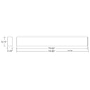 Envision LED-ALIN2-6FT-3P75-UD-5CCT-WH 6' Architectural Linear Downlight, 75/56/38w, White