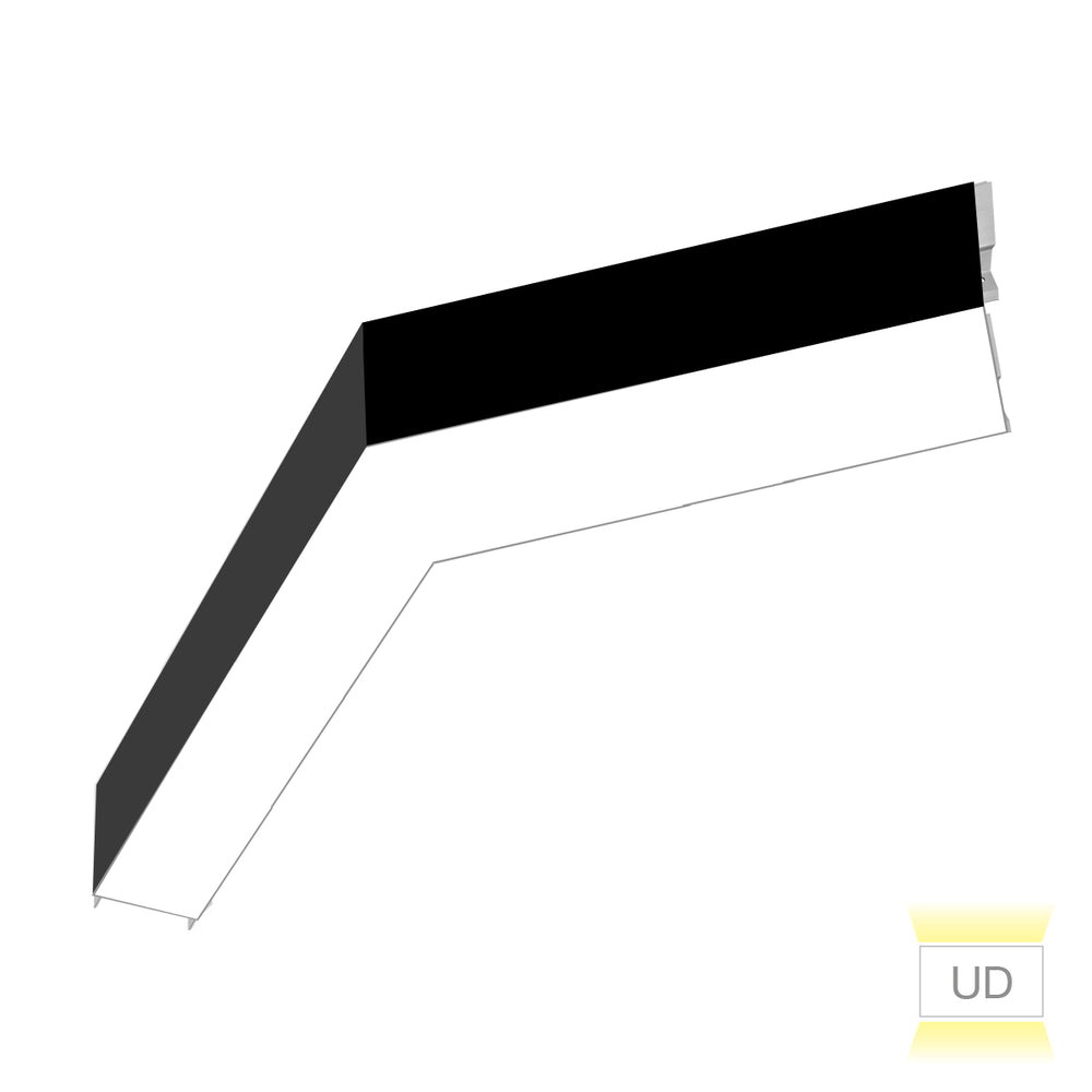 Envision LED-ALIN2-FL-12X12-120L-3P25-UD-5CCT-BL 12x12" 120° L-Shape Downlight, 20/15/10w, Black