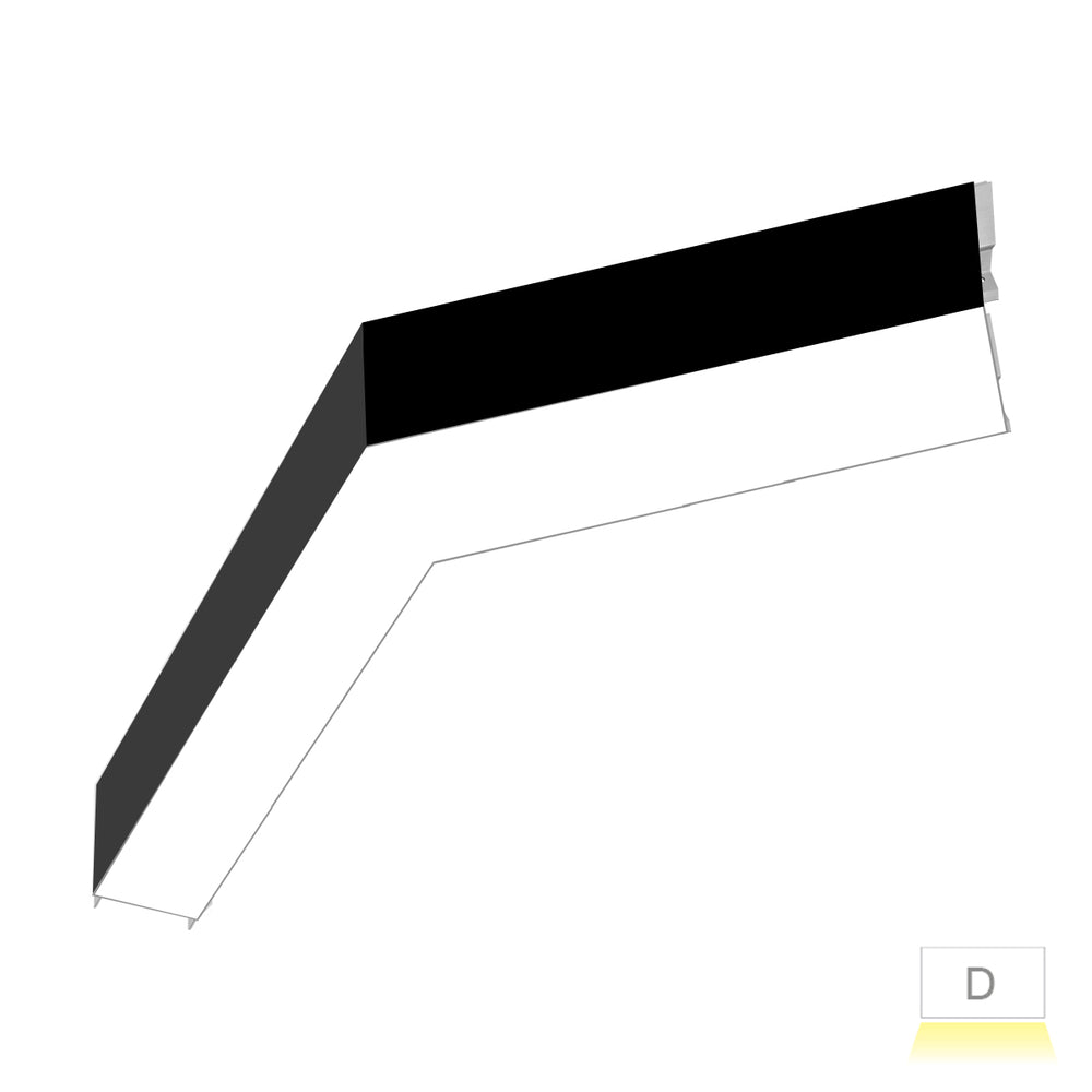 Envision LED-ALIN2-FL-12X12-135L-3P25-D-5CCT-BL 12x12" 135° L-Shape Downlight, 20/15/10w, Black