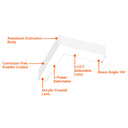 Envision LED-ALIN2-FL-12X12-L-3P25-D-5CCT-WH 12x12" L-Shape Downlight, 20/15/10w, White
