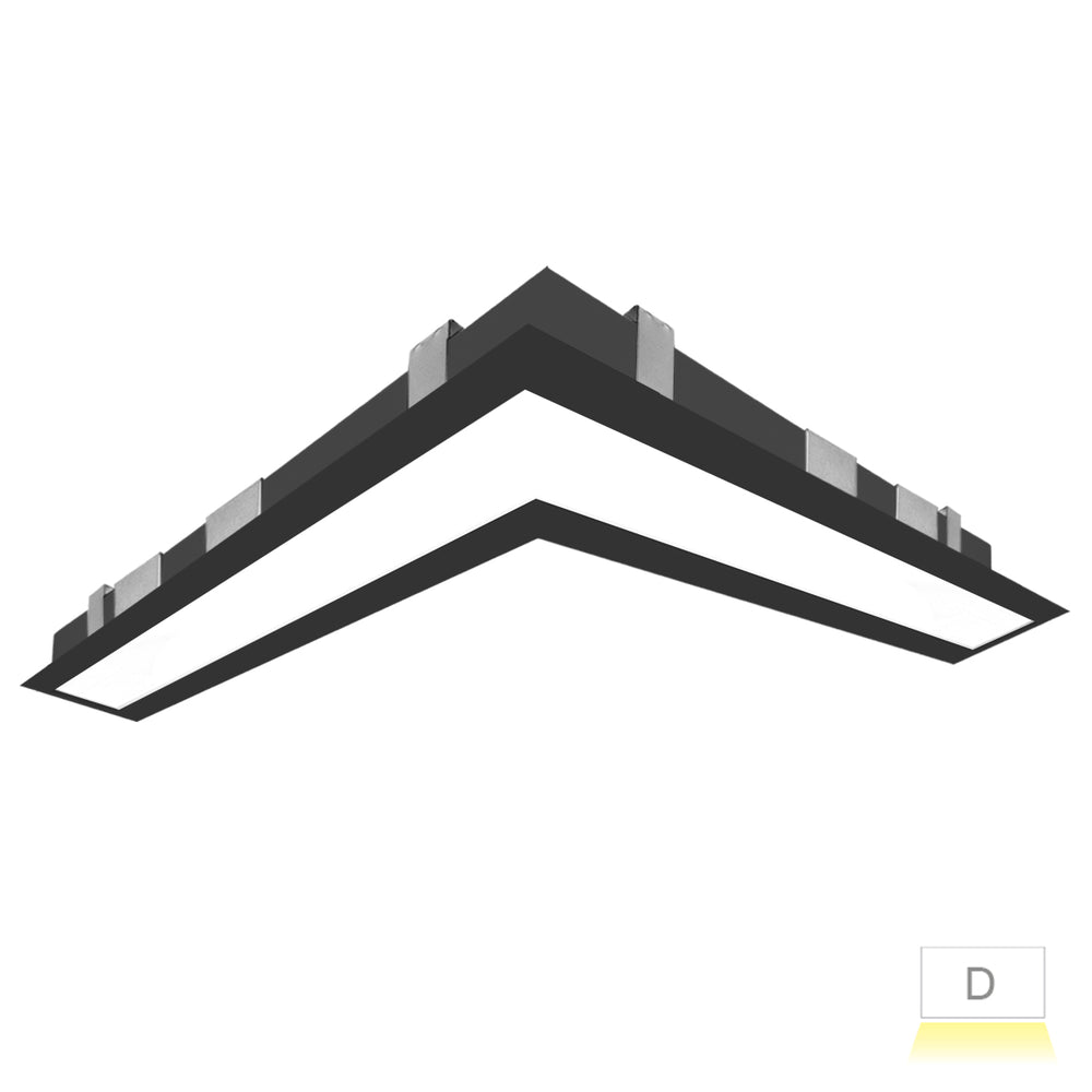 Envision LED-ALIN2-FL-12X12-120L-3P25-D-5CCT-BL-RTK 12x12" 120° L-Shape Downlight, 20/15/10w, Black