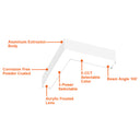 Envision LED-ALIN2-FL-12X12-L-3P25-UDID-5CCT-WH 12x12" L-Shape Downlight, 20/15/10w, White