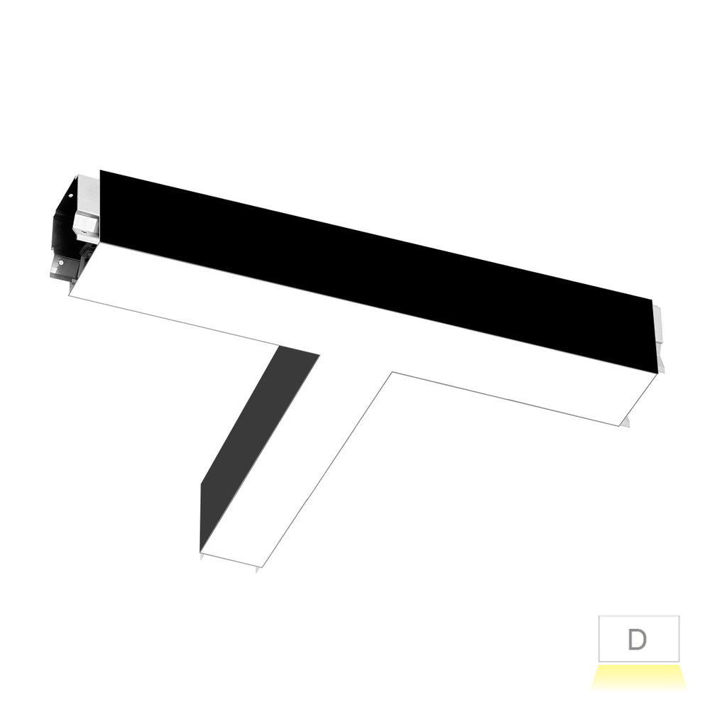 Envision LED-ALIN2-FL-22X10-T-3P36-D-5CCT-BL 2' T-Shape Downlight, 29/20/13.5w, Black