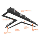 Envision LED-ALIN2-FL-22X10-T-3P36-D-5CCT-BL-RTK 2' T-Shape Downlight, 29/20/13.5w, Black
