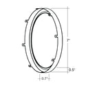Envision SLSM-7R-TRIM-BL SLSM: 7" Snap on Trim Black