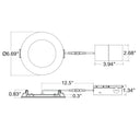 Envision ECV-WFR-6-12W-5CCT 6" Round Slim Panel Wafer Downlight, White