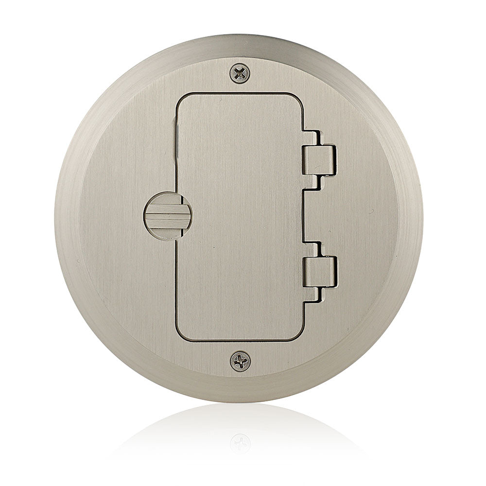 Leviton 25251-TFN 1-Gang Floor Box Receptacle Assembly, 15 Amp, 125 Volt, NEMA 5-15R, 2P, 3W, Tamper-Resistant Duplex