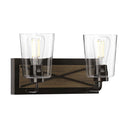 Progress 116947 P300230-020 Briarwood 2-Light Bathroom Vanity Light with Clear Glass Shade