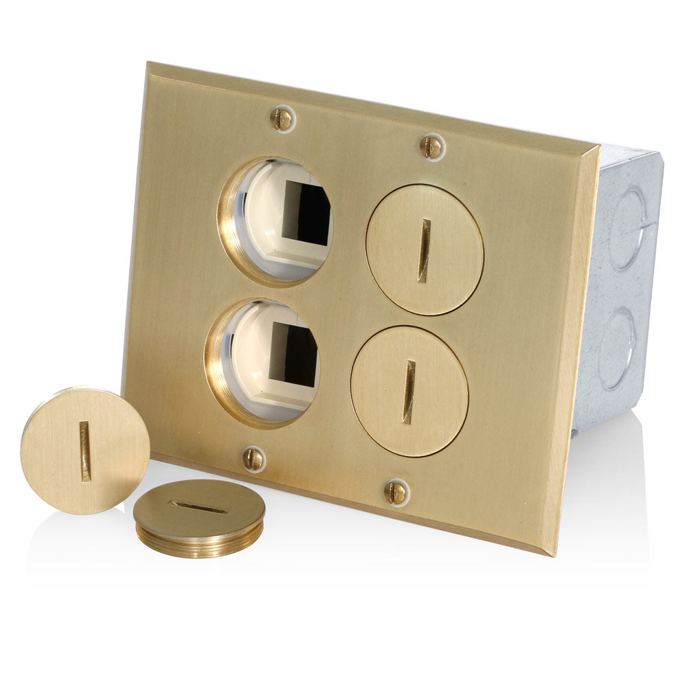 Leviton 35249-TLB Floorbox, Floorboxes, Floor Boxes, Floor plate, Floor plates, Concrete floor box, Cover plate, Floor outlet