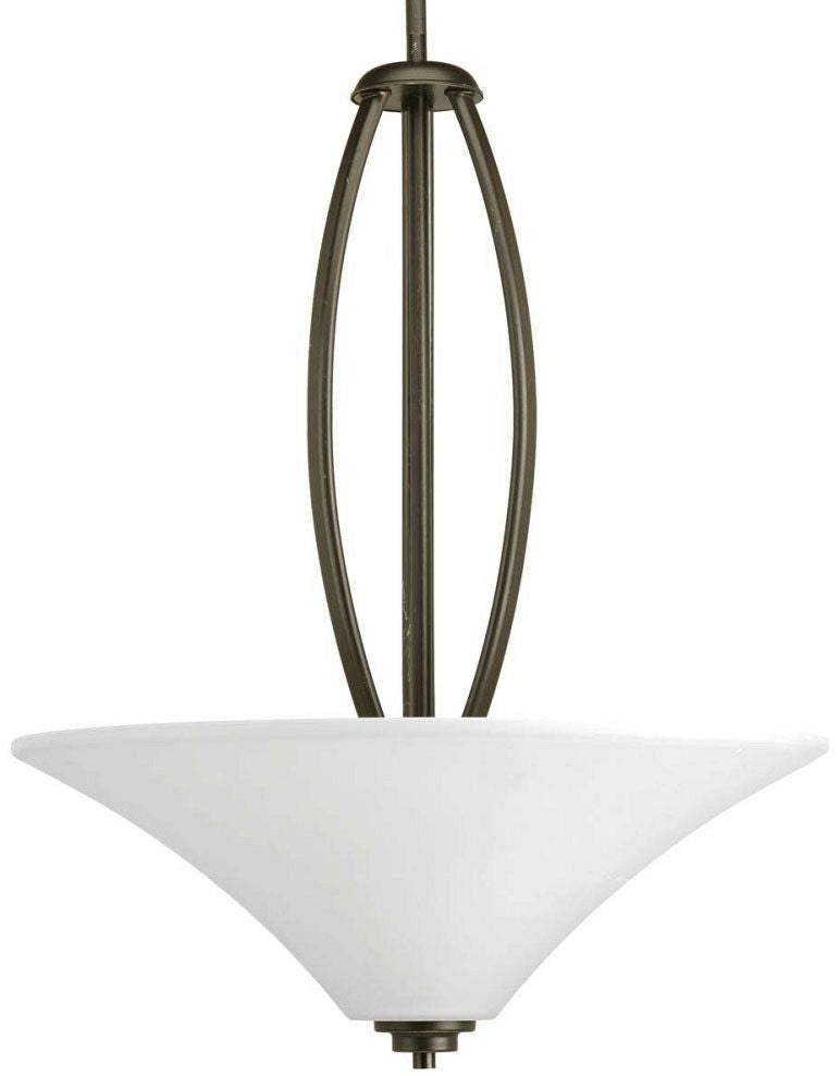 Progress Lighting P3951-20W Joy 3-Light Inverted Pendant, Antique Bronze