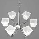 Progress 20405 P400119-009 Clifton Heights 6-Light Chandelier Ceiling Light, Brushed Nickel