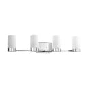 Progress 4690 P300023-015 Elevate 4-Light Bathroom Vanity Light with Etched White Glass Shade