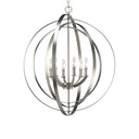 Progress 6214 P3889-126 Equinox 6-Light Foyer Pendant, Burnished Silver