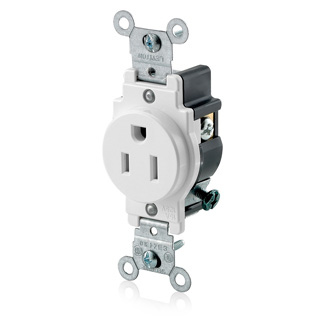 Leviton 5015-W 15 A 125 VAC Wall Plate White