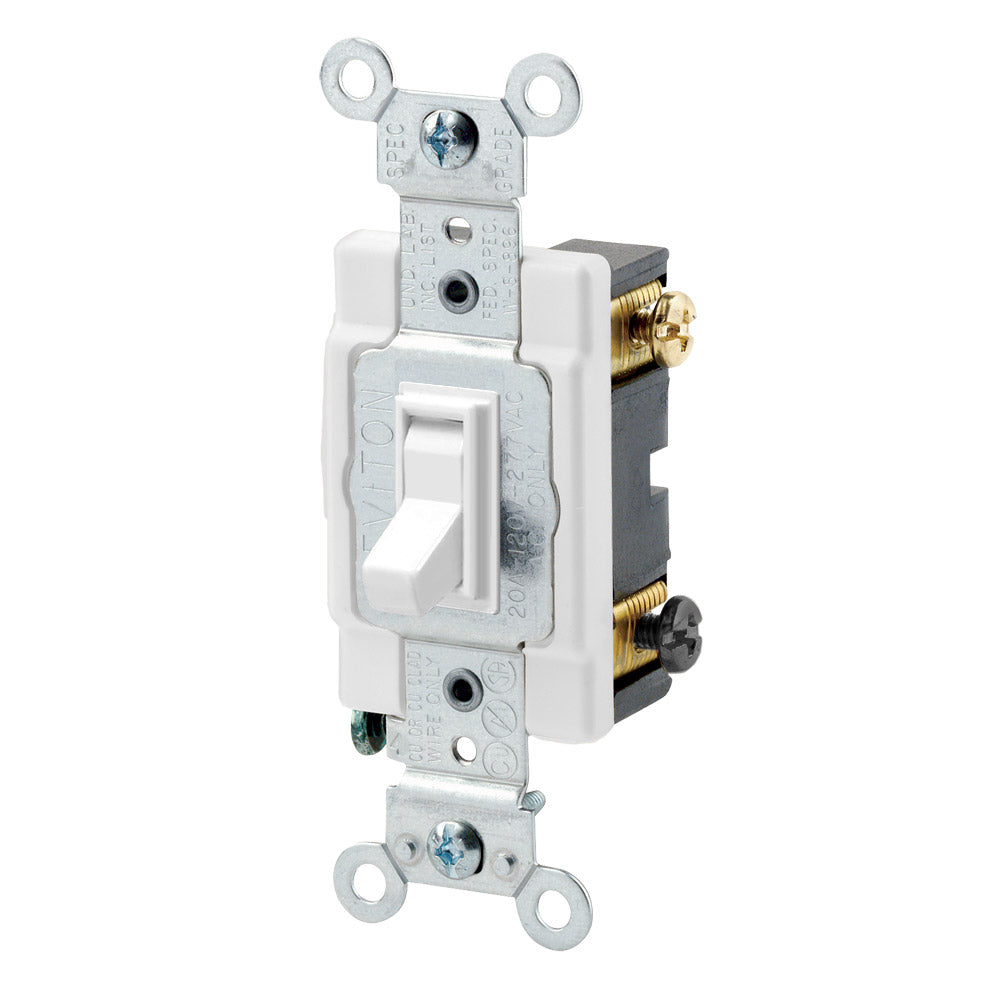 Leviton 54503-2W 15 A 120/277 VAC Wall Plate White