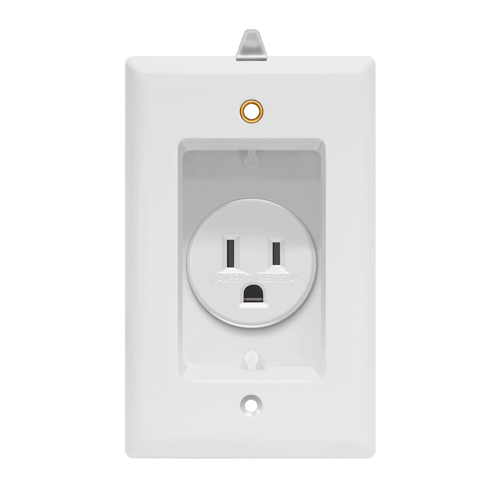 Residential Grade 15A Recessed Tamper-Resistant Single Receptacle