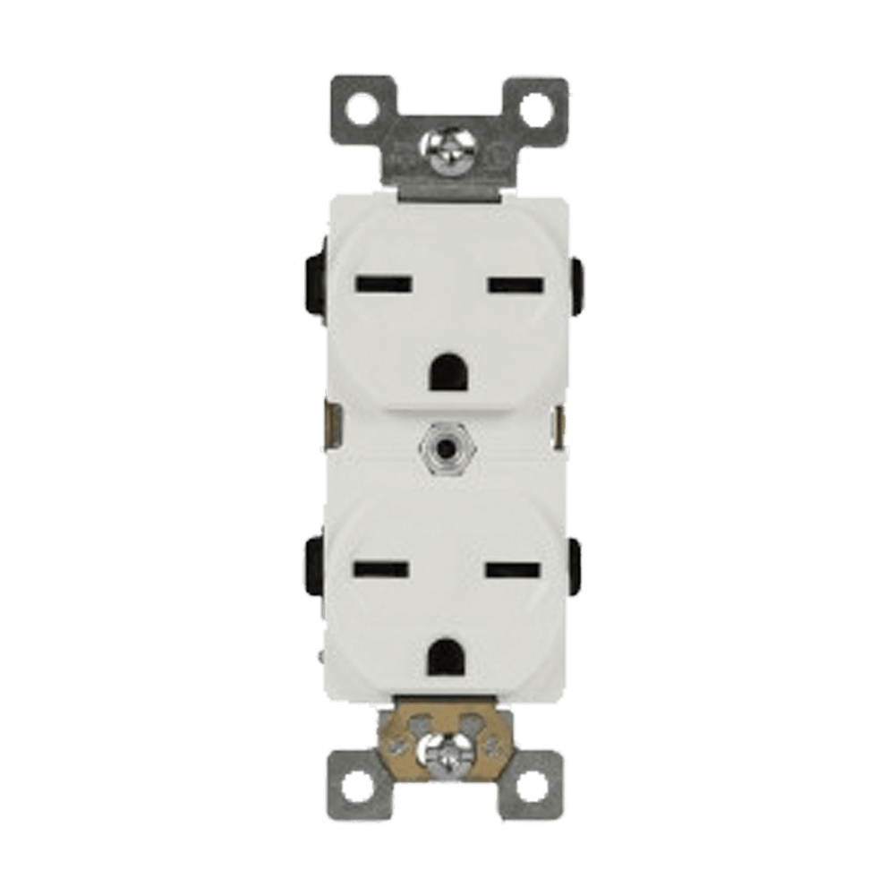 Industrial Grade 15A Duplex Style Self-Grounding Receptacle, 6-15R