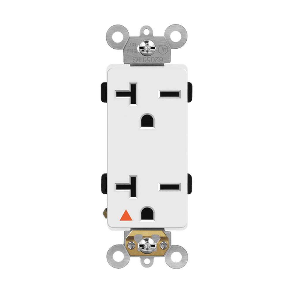 Isolated Ground Decorator Duplex Receptacle, 6-20R