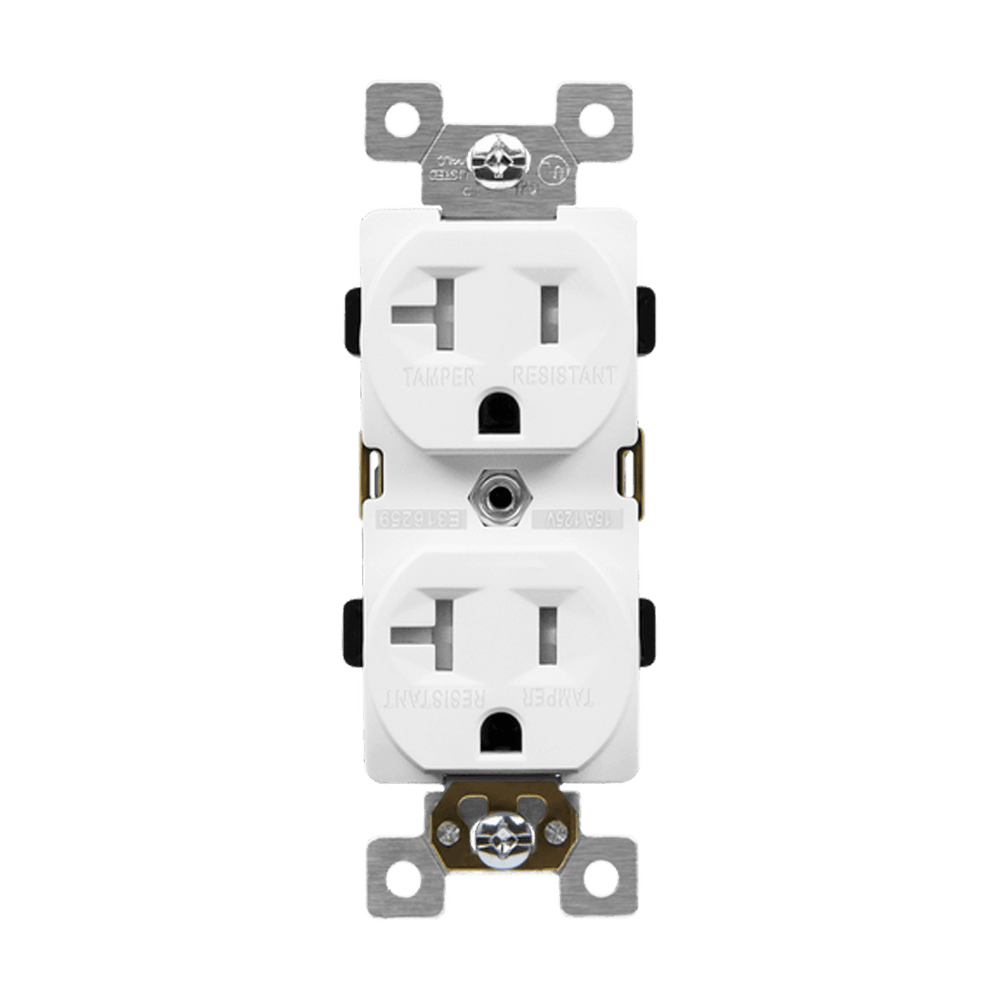 Industrial Grade Heavy Duty 20A Tamper-Resistant Duplex Receptacle, 5-20R