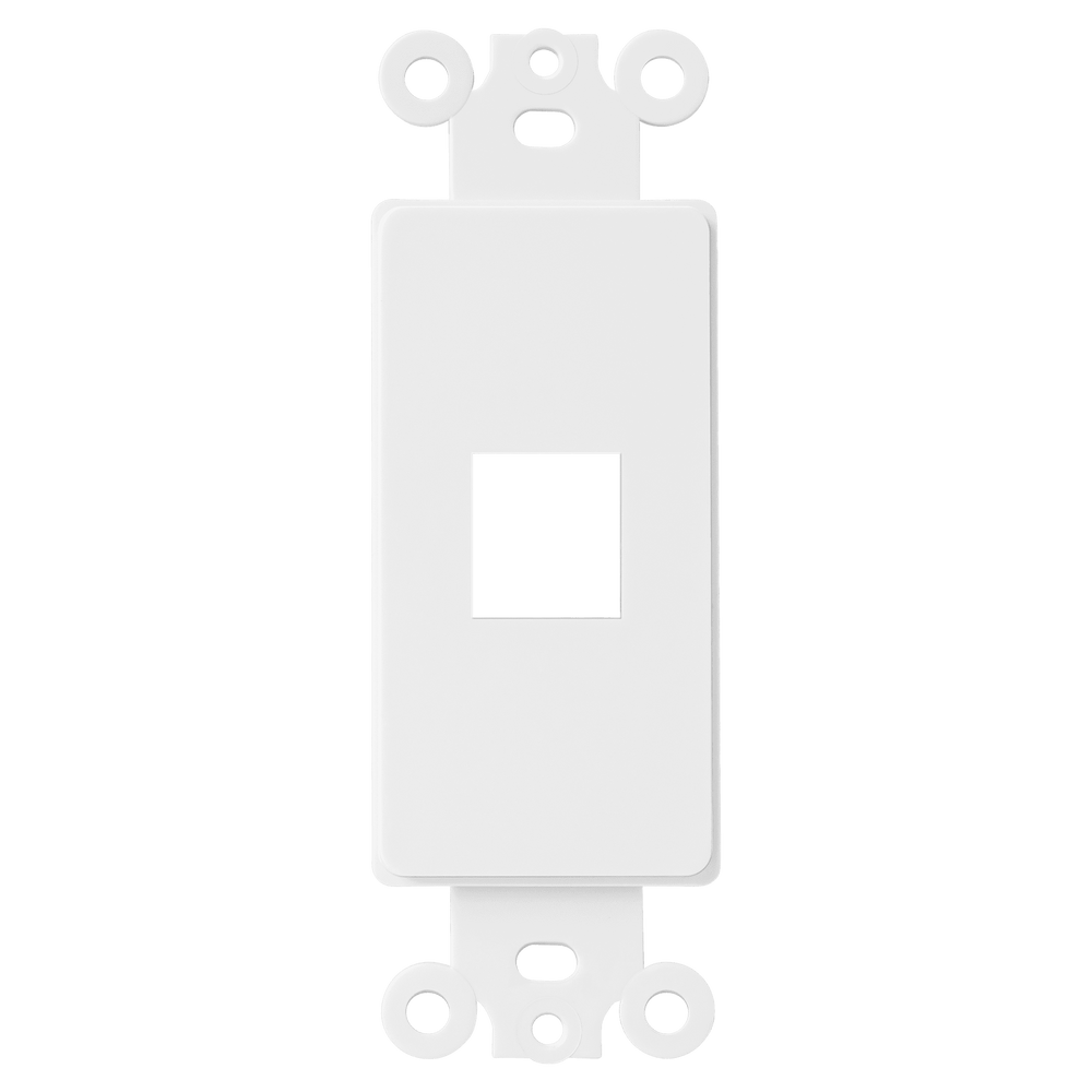 1-Port Decorator Data Wall Plate Insert