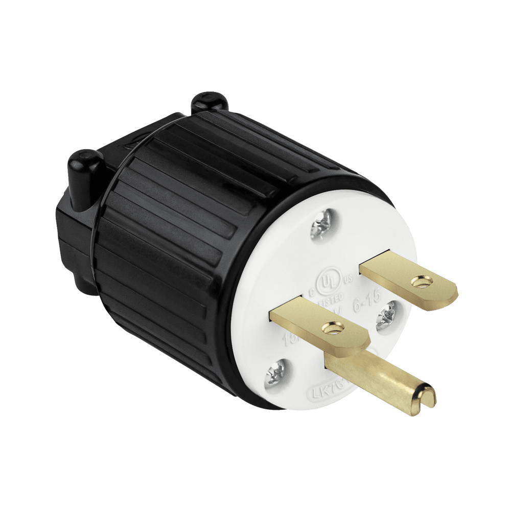 Straight Blade Plug, 15A, 6-15P