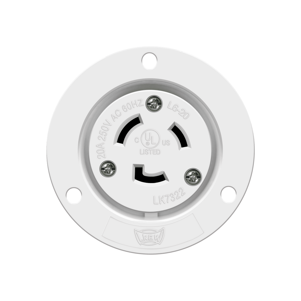 Locking Flanged Outlet, 20A, L6-20RFO