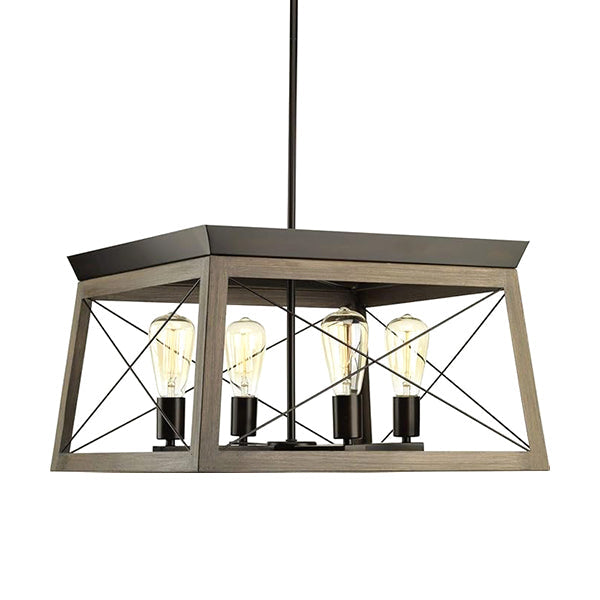 Progress Lighting P400047-020 Briarwood 4-Light Chandelier Ceiling Light, Antique Bronze