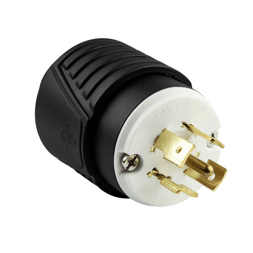 Industrial Grade Locking Plug, 20A, L21-20P