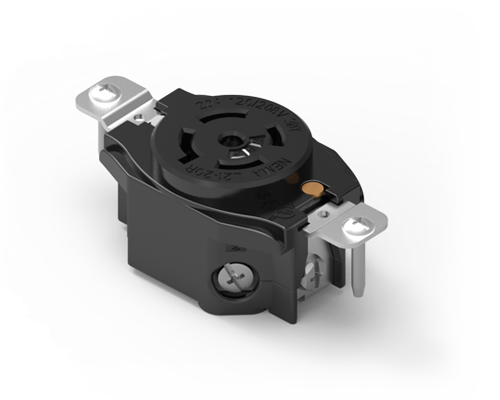 Industrial Grade Locking Receptacle, 20A, L21-20R