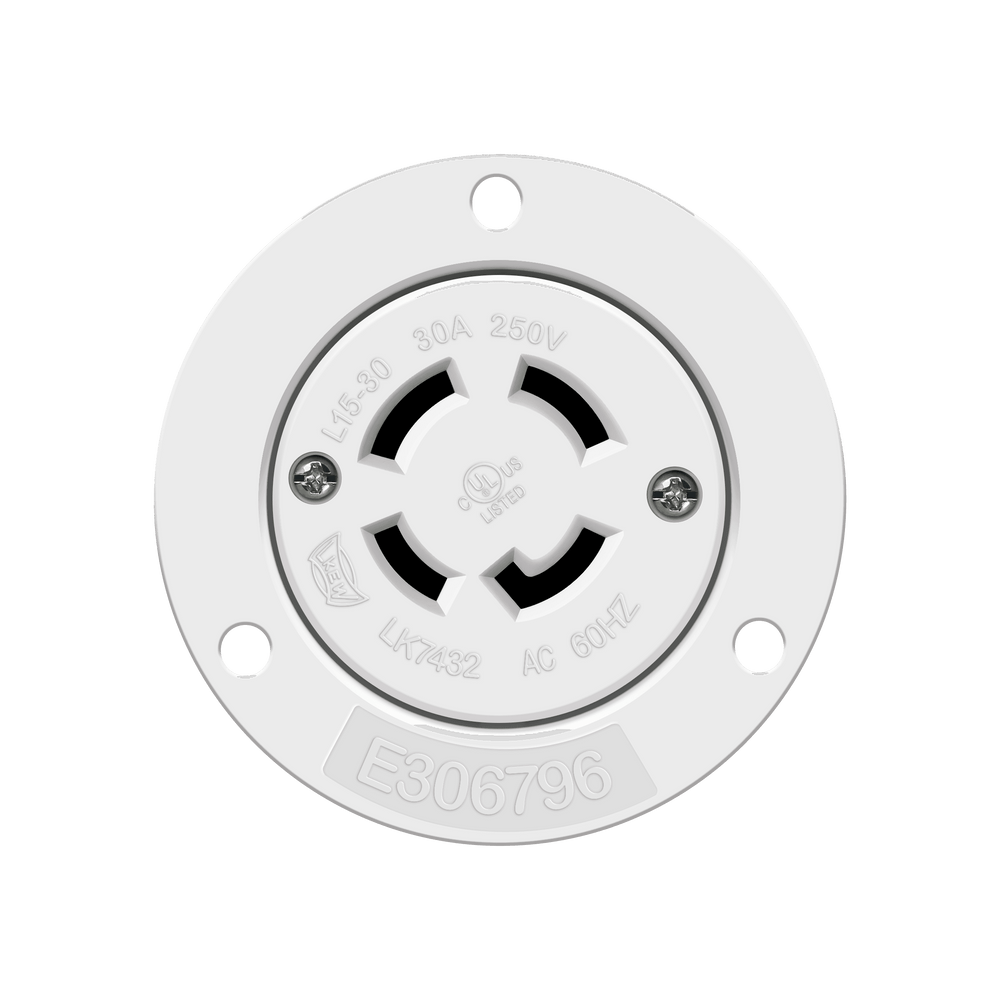 Locking Flanged Outlet, 30A, L15-30RFO