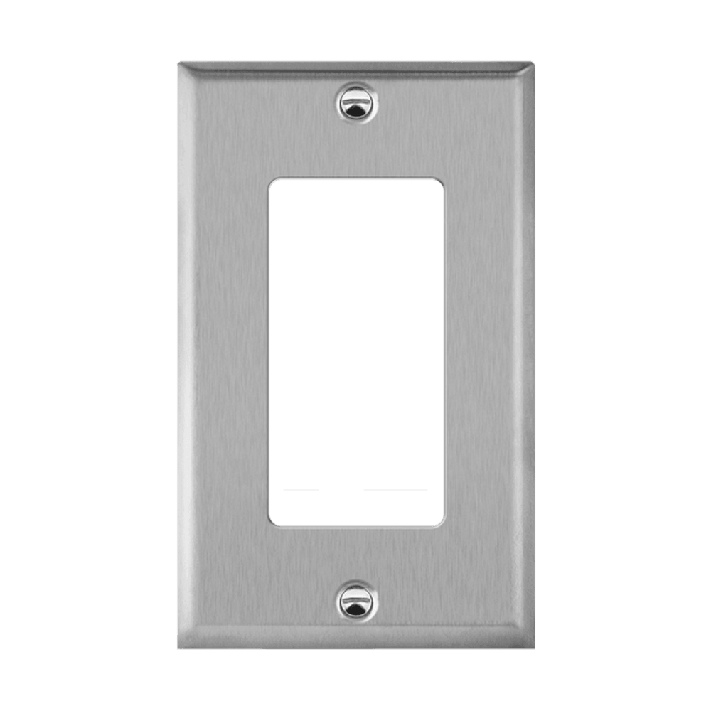 Decorator/GFCI One-Gang Metal Wall Plate