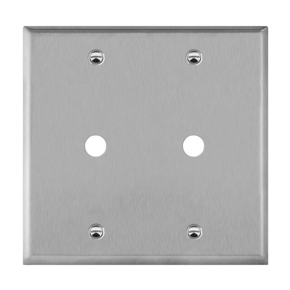 Phone/Cable Two-Gang Metal Wall Plate