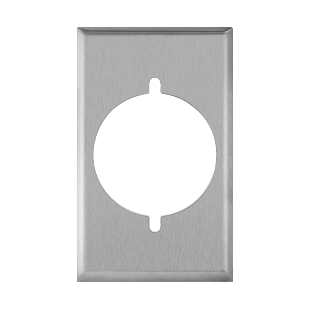 Power Outlet Receptacle One-Gang Metal Wall Plate