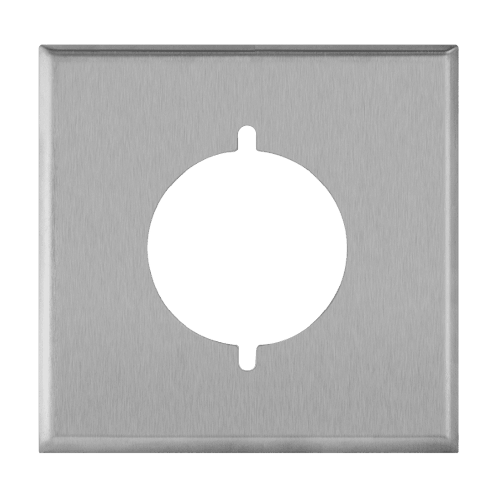 Power Outlet Receptacle Two-Gang Metal Wall Plate
