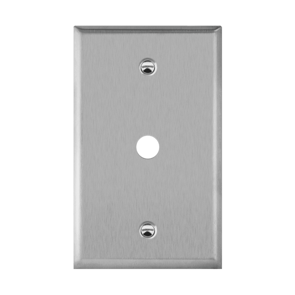 Phone/Cable One-Gang Metal Wall Plate