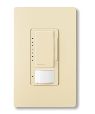 Lutron Vive Maestro 0–10V Vacancy Only Sensor Dimmer, 8A Switching, 50mA Sink, 120/277V, MRF2S-8SD010-IV, Ivory