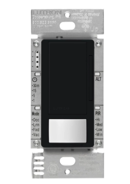 Lutron Maestro 0-10V Motion Sensor/Dimmer Switch, TAA Compliant, 8A, Neutral Optional, 120-277V, Single Pole/Multi-Location, WMS-Z101-BL, Black